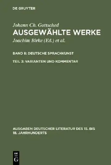 Cover of Ausgewählte Werke, Bd 8/Tl 3, Varianten und Kommentar