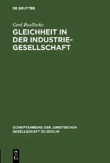 Cover of Gleichheit in der Industriegesellschaft