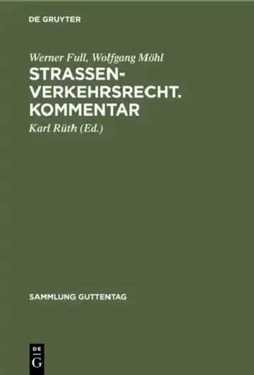 Cover of Straßenverkehrsrecht. Kommentar
