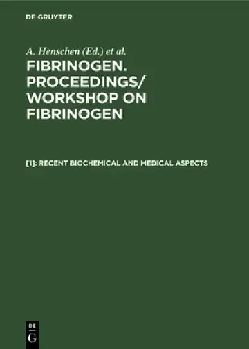 Cover of Recent biochemical and medical aspects
