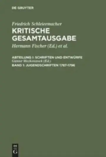 Cover of Jugendschriften 1787-1796