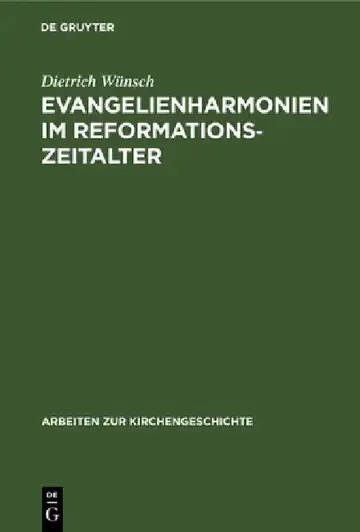Cover of Evangelienharmonien Im Reformationszeitalter