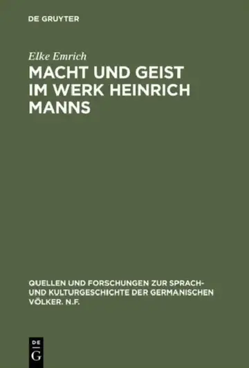 Cover of Macht und Geist im Werk Heinrich Manns