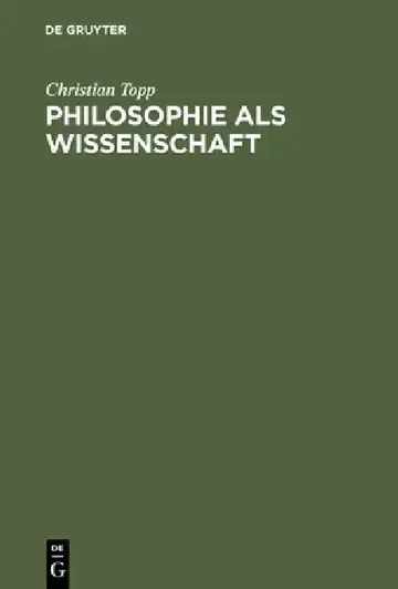 Cover of Philosophie ALS Wissenschaft