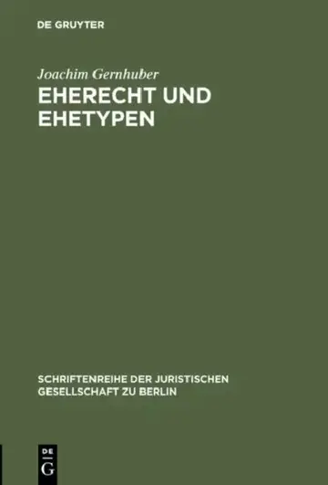Cover of Eherecht und Ehetypen