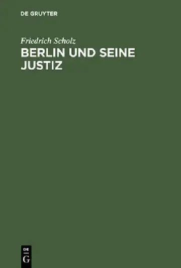 Cover of Berlin und seine Justiz