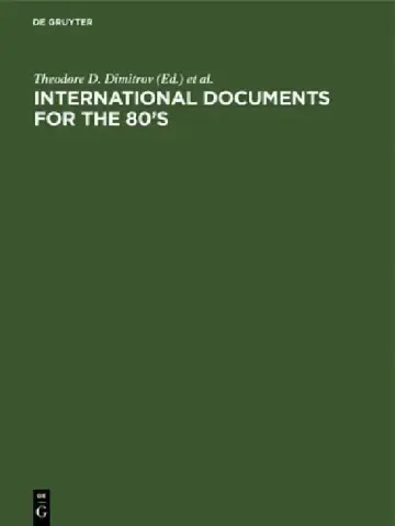 Cover of International Documents for the 80's