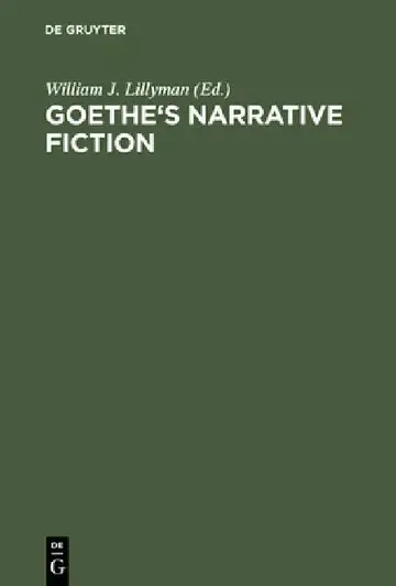 Cover of Goethe's Narrative Fiction