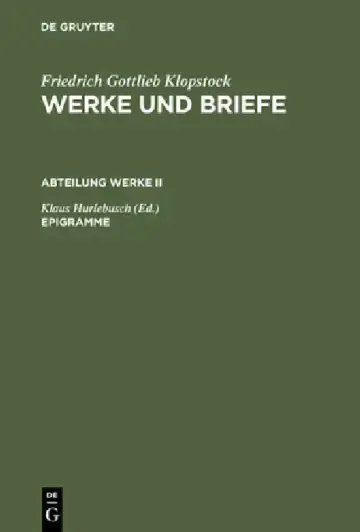 Cover of Epigramme
