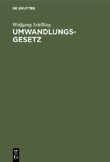 Cover of Umwandlungsgesetz