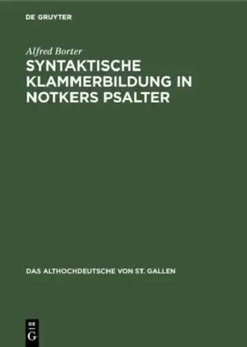Cover of Syntaktische Klammerbildung in Notkers Psalter