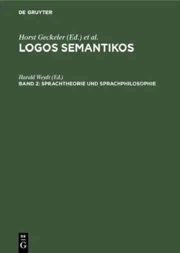 Cover of Sprachtheorie und Sprachphilosophie