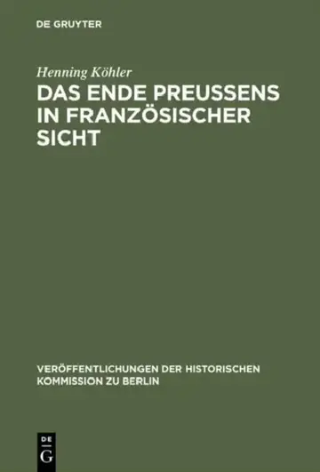 Cover of Das Ende Preußens in französischer Sicht