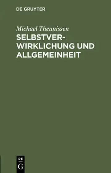 Cover of Selbstverwirklichung Und Allgemeinheit