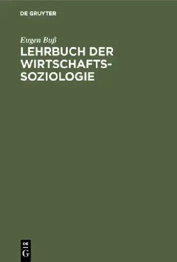Cover of Lehrbuch der Wirtschafts-Soziologie