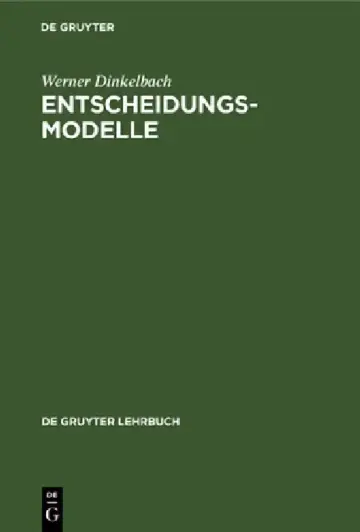 Cover of Entscheidungsmodelle