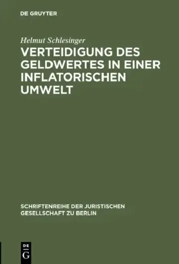 Cover of Verteidigung des Geldwertes in einer inflatorischen Umwelt