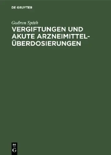 Cover of Vergiftungen und akute Arzneimittelüberdosierungen