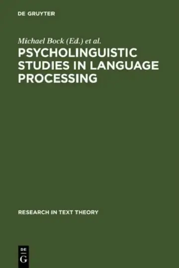 Cover of Psycholinguistic Studies in Language Processing