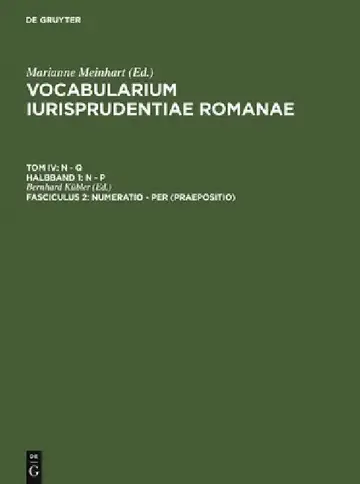 Cover of numeratio - per (Praepositio)