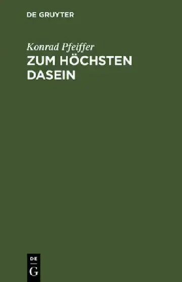 Cover of Zum Höchsten Dasein