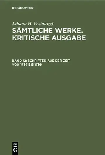 Cover of Schriften Aus Der Zeit Von 1797 Bis 1799