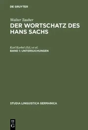 Cover of Der Wortschatz des Hans Sachs, Band 1, Untersuchungen