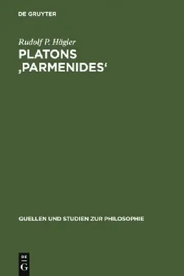 Cover of Platons 'Parmenides'