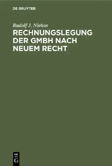 Cover of Rechnungslegung der GmbH nach neuem Recht