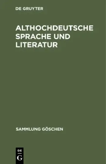 Cover of Althochdeutsche Sprache und Literatur