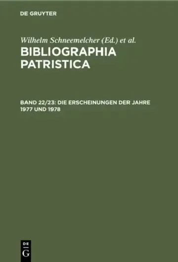 Cover of Die Erscheinungen Der Jahre 1977 Und 1978