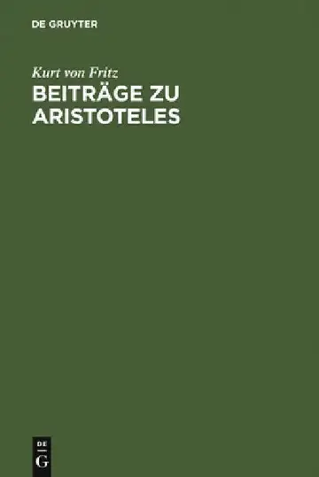 Cover of Beiträge Zu Aristoteles