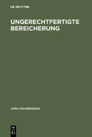 Cover of Ungerechtfertigte Bereicherung