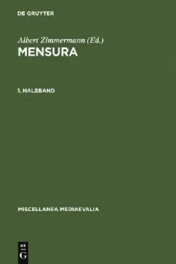 Cover of Mensura. 1. Halbbd