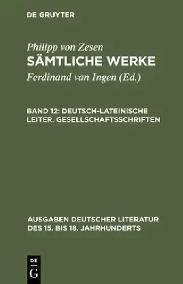 Cover of Deutsch-lateinische Leiter. Gesellschaftsschriften