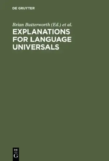Cover of Explanations for Language Universals