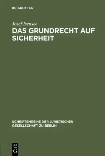 Cover of Das Grundrecht auf Sicherheit