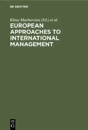 Cover of European Approaches to International Management