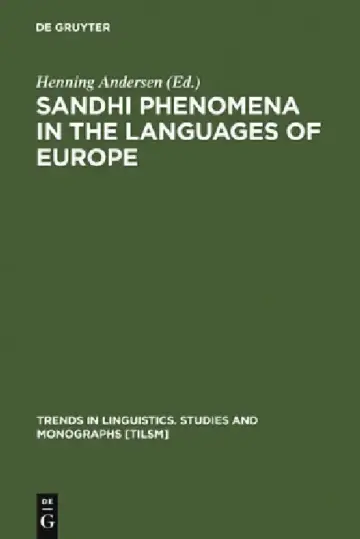 Cover of Sandhi Phenomena in the Languages of Europe