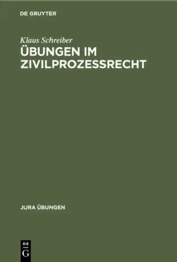 Cover of Übungen im Zivilprozeßrecht