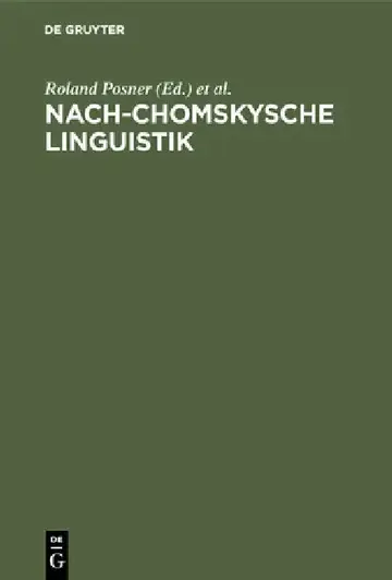 Cover of Nach-Chomskysche Linguistik