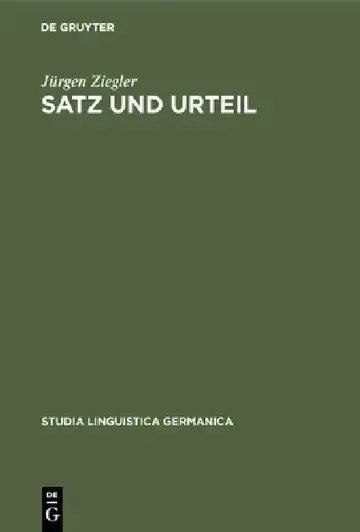 Cover of Satz und Urteil