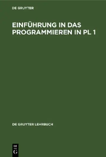Cover of Einführung in das Programmieren in PL 1