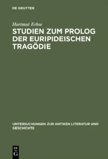 Cover of Studien Zum PROLOG Der Euripideischen Tragödie