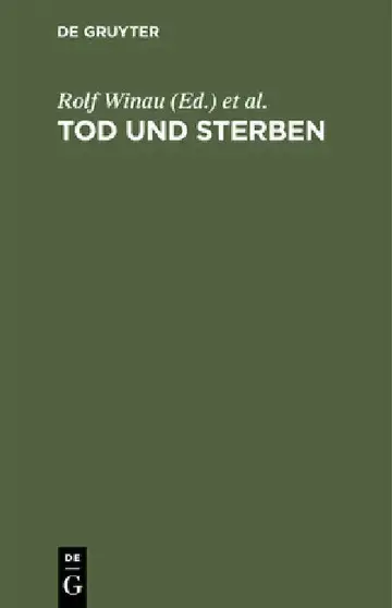 Cover of Tod und Sterben