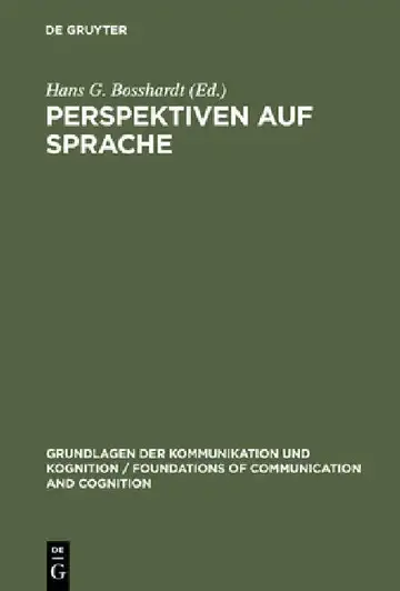 Cover of Perspektiven auf Sprache