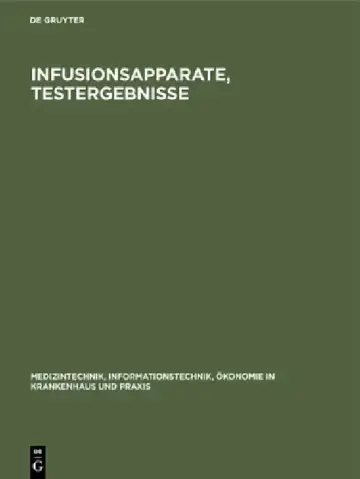 Cover of Infusionsapparate, Testergebnisse