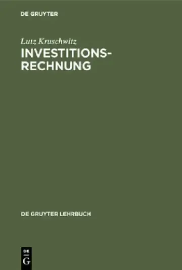 Cover of Investitionsrechnung