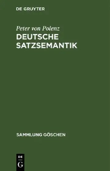 Cover of Deutsche Satzsemantik