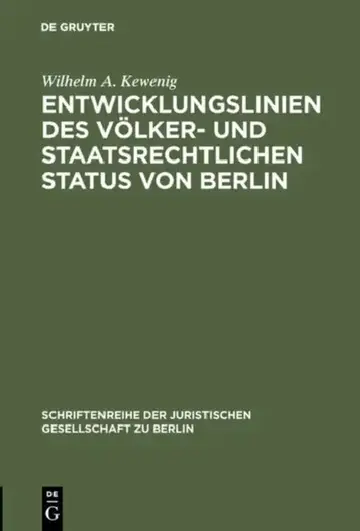 Cover of Entwicklungslinien des völker- und staatsrechtlichen Status von Berlin
